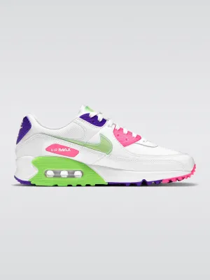 Air Max 90 Sneaker - White/Volt-Indigo Burst-Pink Blast