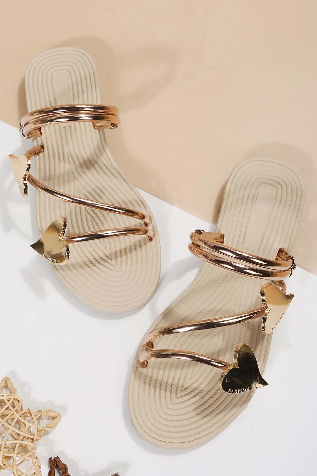 Amozae-Heart Starppy Slide-On Sandals