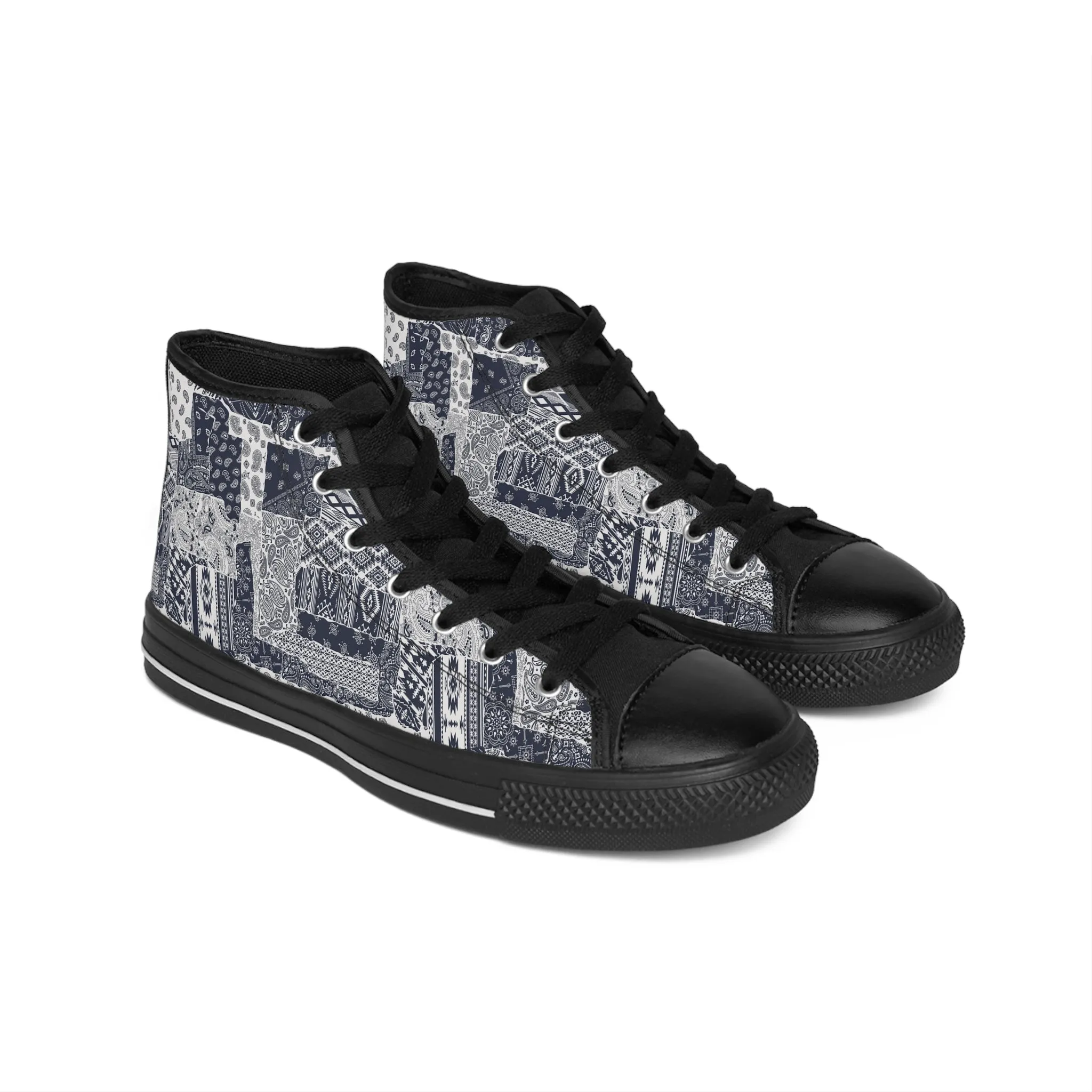 Bandana Fabric Pattern Women's Classic Sneakers