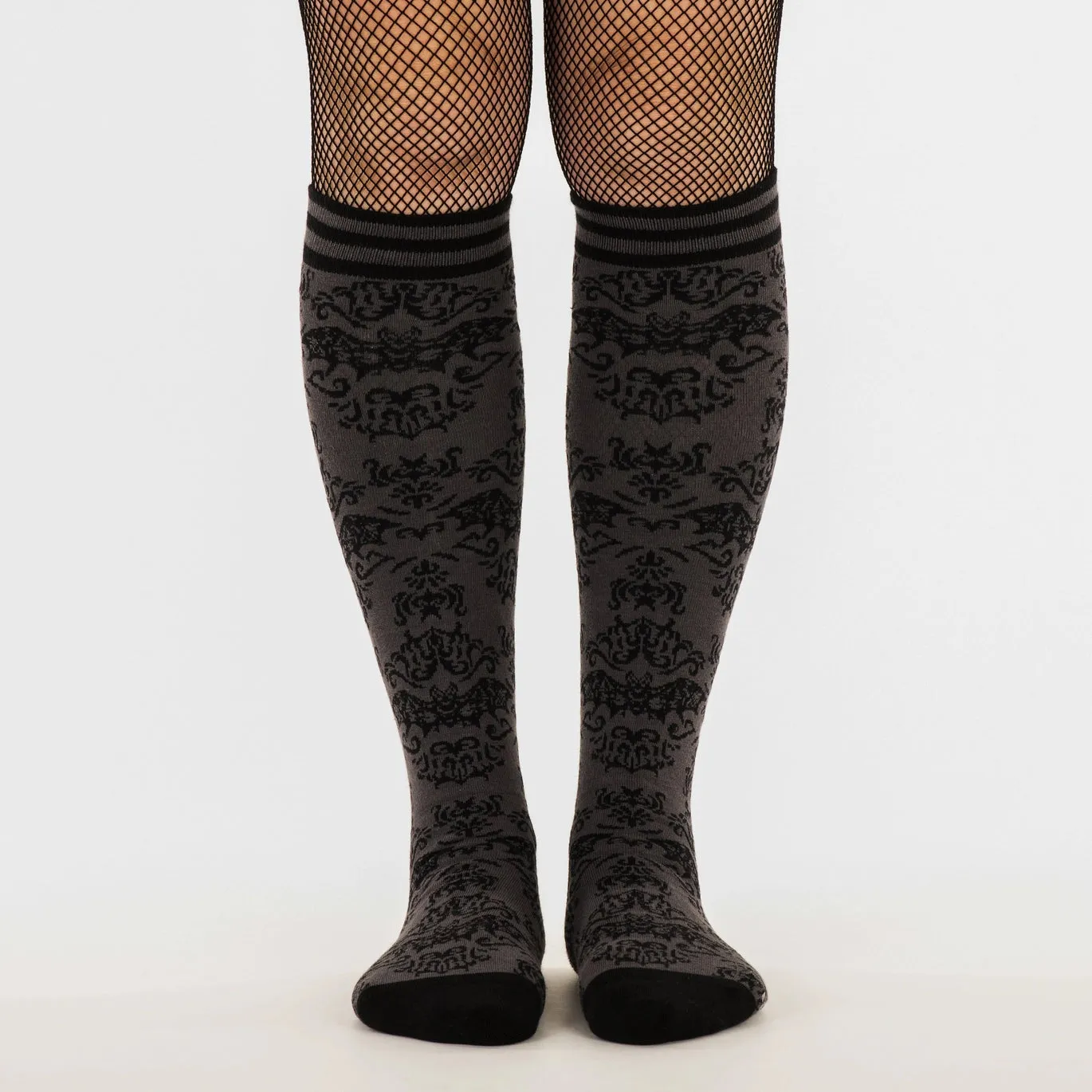 Bat Damask Unisex Knee Socks