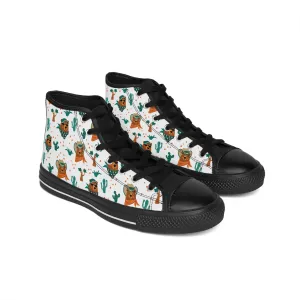 Bear and Cactus Women's Classic Sneakers