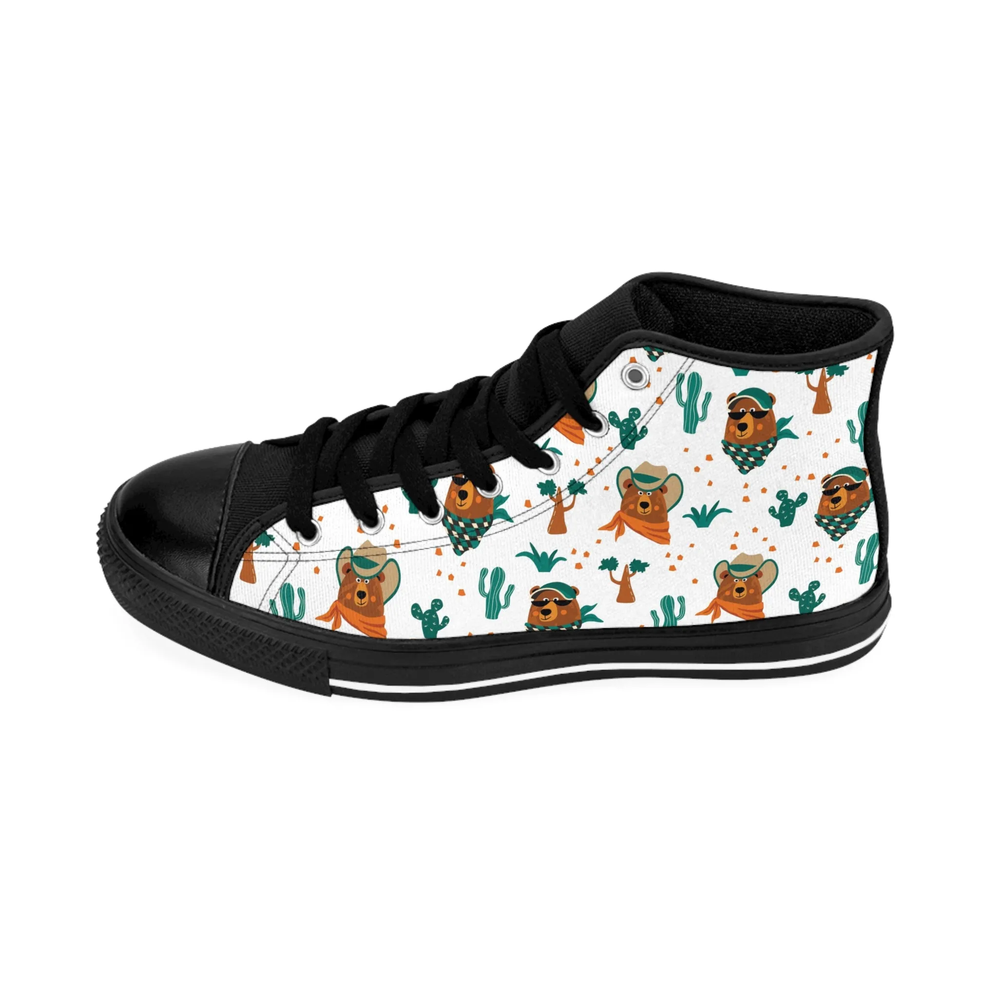 Bear and Cactus Women's Classic Sneakers