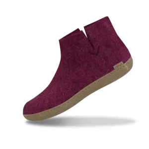 Boot with leather sole - Cranberry