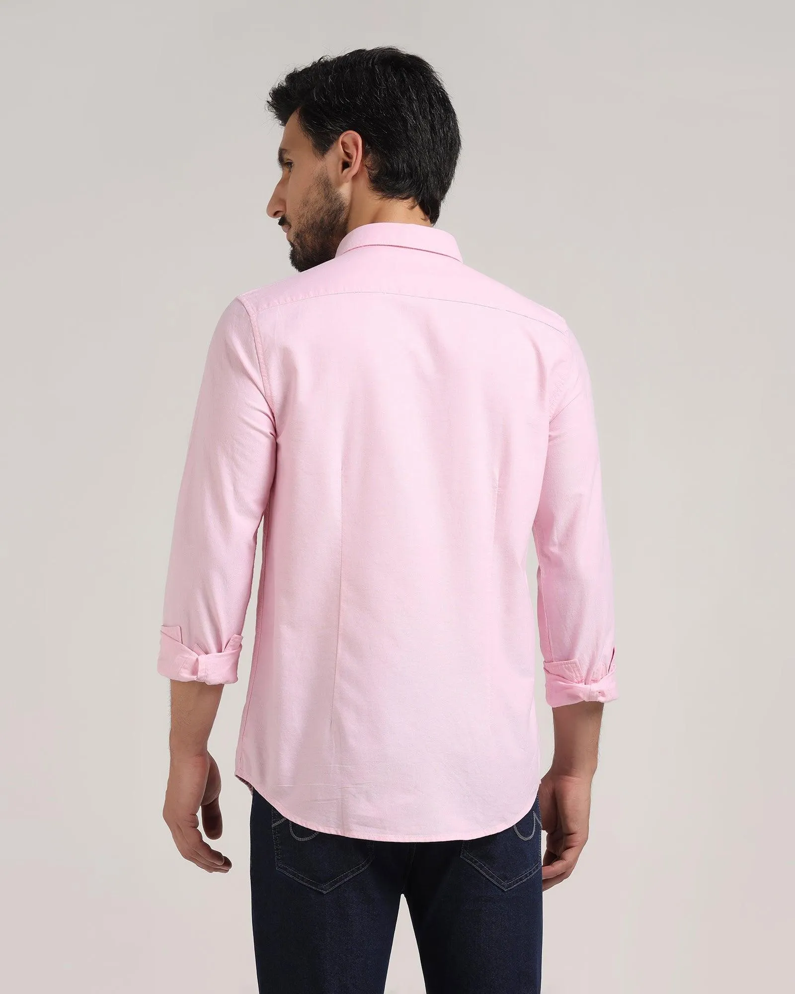 Casual Pink Solid Shirt - Monic