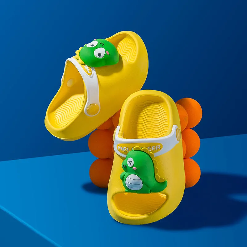 Children's slippers, breathable, cute, soft-soled summer outer wear, boys and girls, baby dinosaur slippers, children's hole-in-the-wall shoes