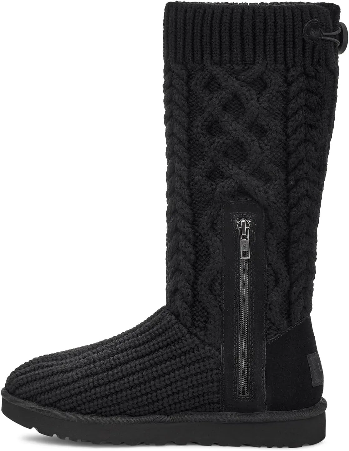 Classic Cardi Cabled Knit UGG Boots, black