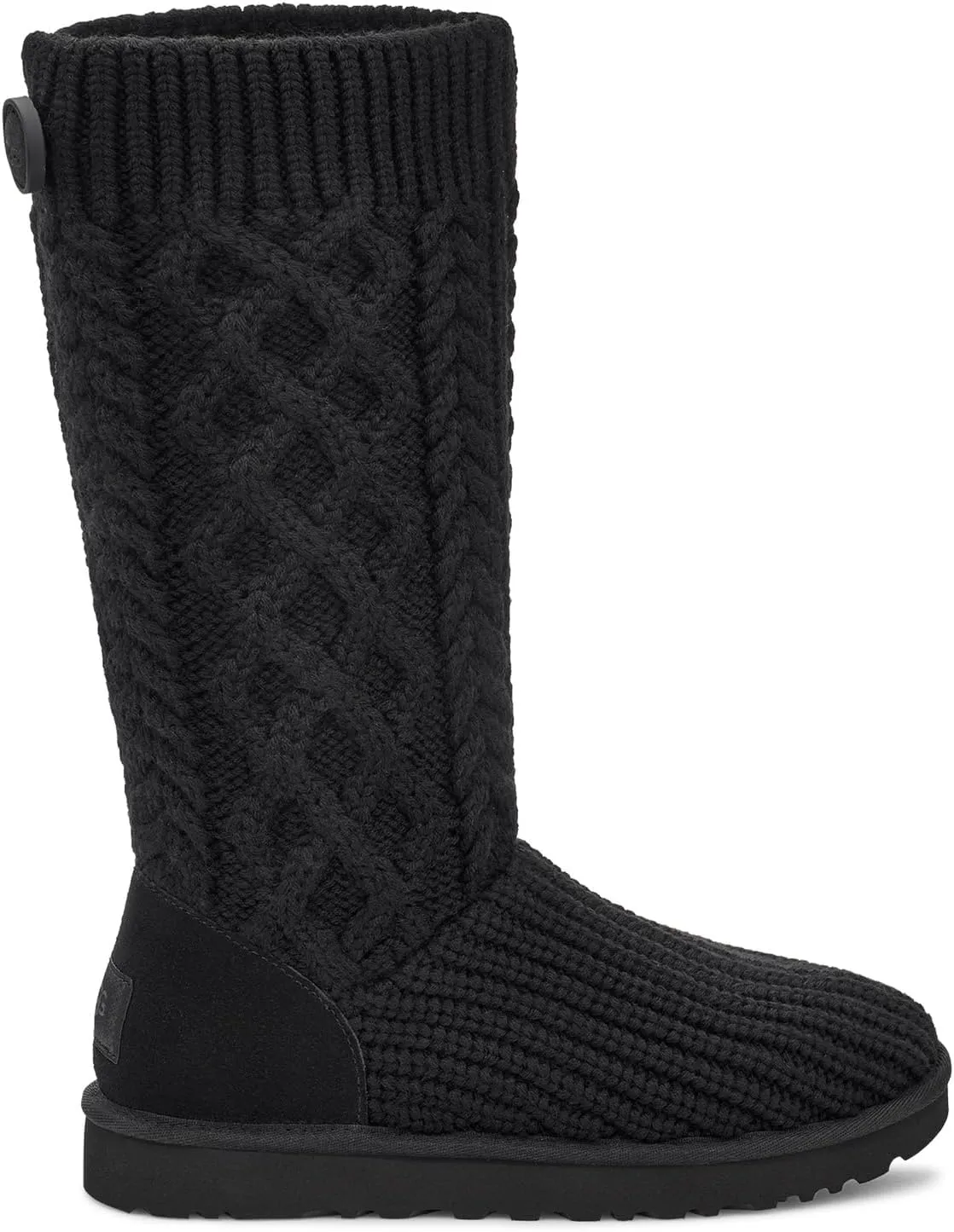 Classic Cardi Cabled Knit UGG Boots, black