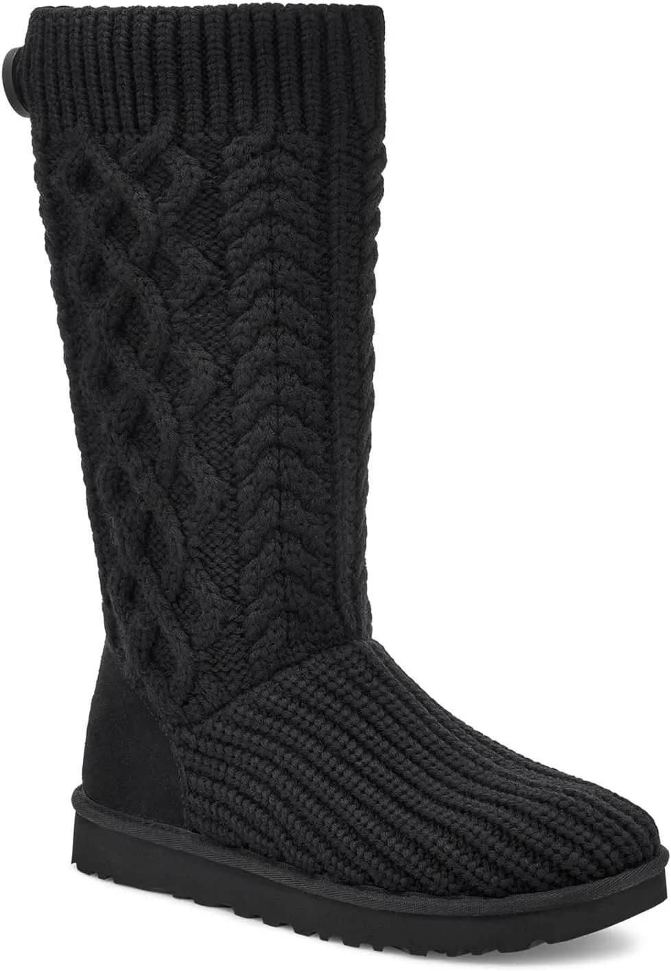 Classic Cardi Cabled Knit UGG Boots, black