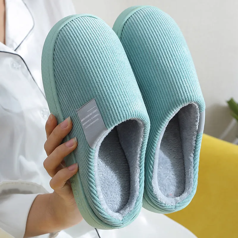 Corduroy Slippers For Women Home Shoes Men Women Couple