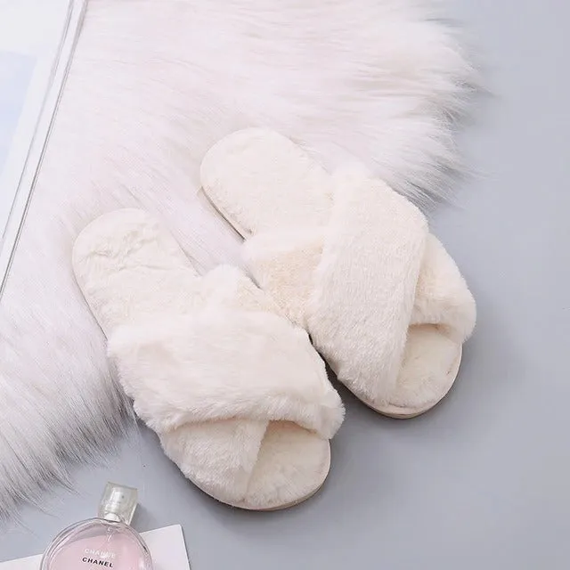 Cozy Cross Band Slippers