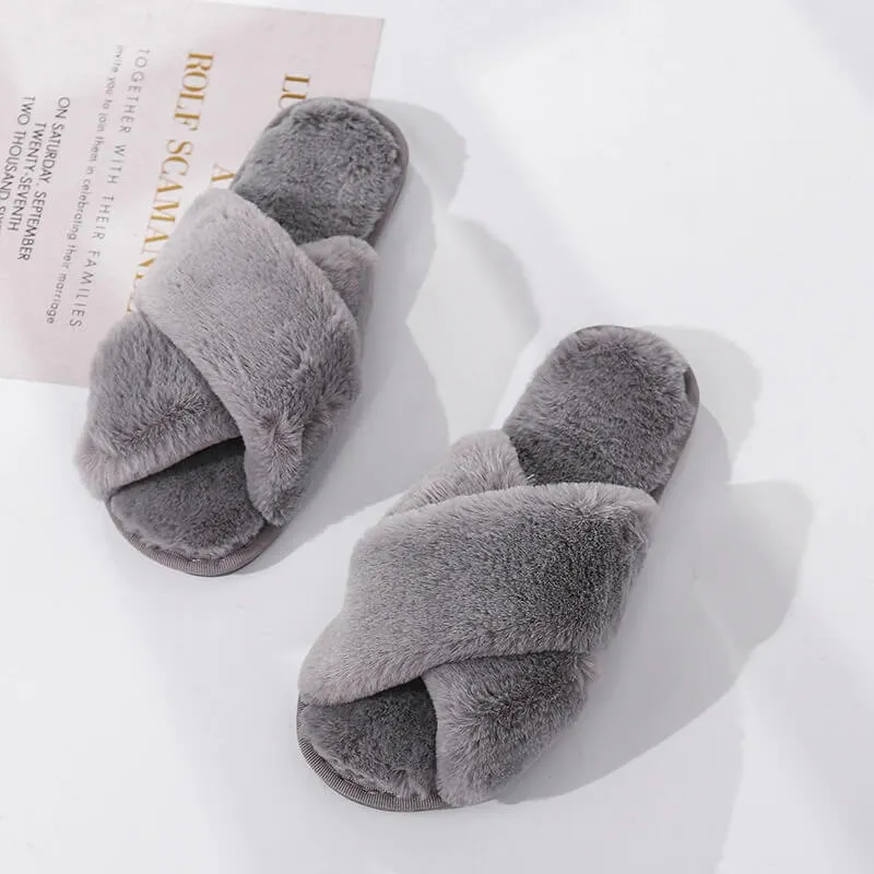 Cozy Cross Band Slippers