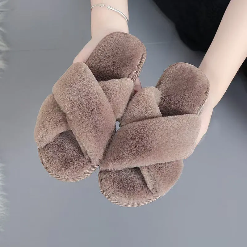 Cozy Cross Band Slippers