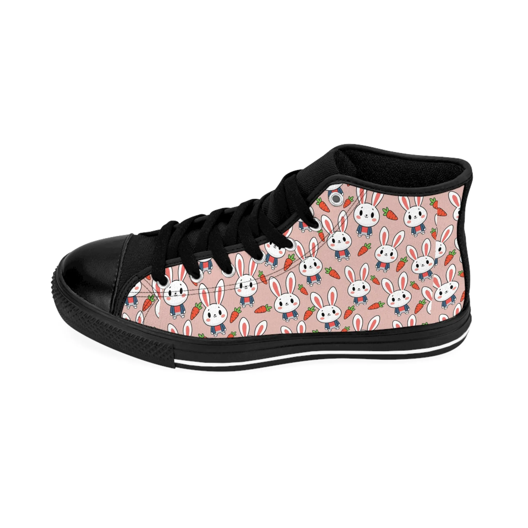 Cute Bunny with Carrot Women's Classic Sneakers