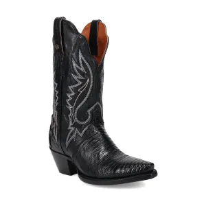 Dan Post Womens Celine Black Lizard Cowboy Boots