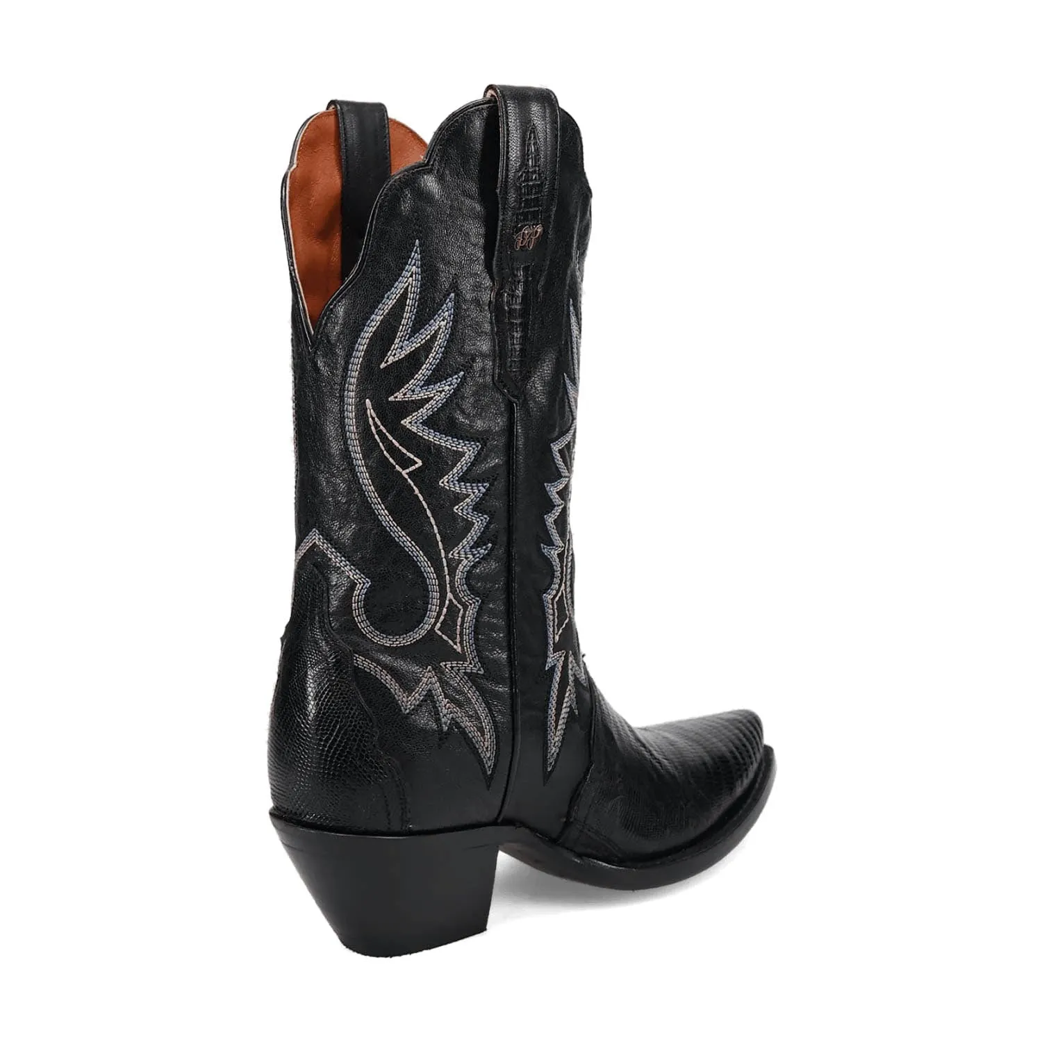 Dan Post Womens Celine Black Lizard Cowboy Boots