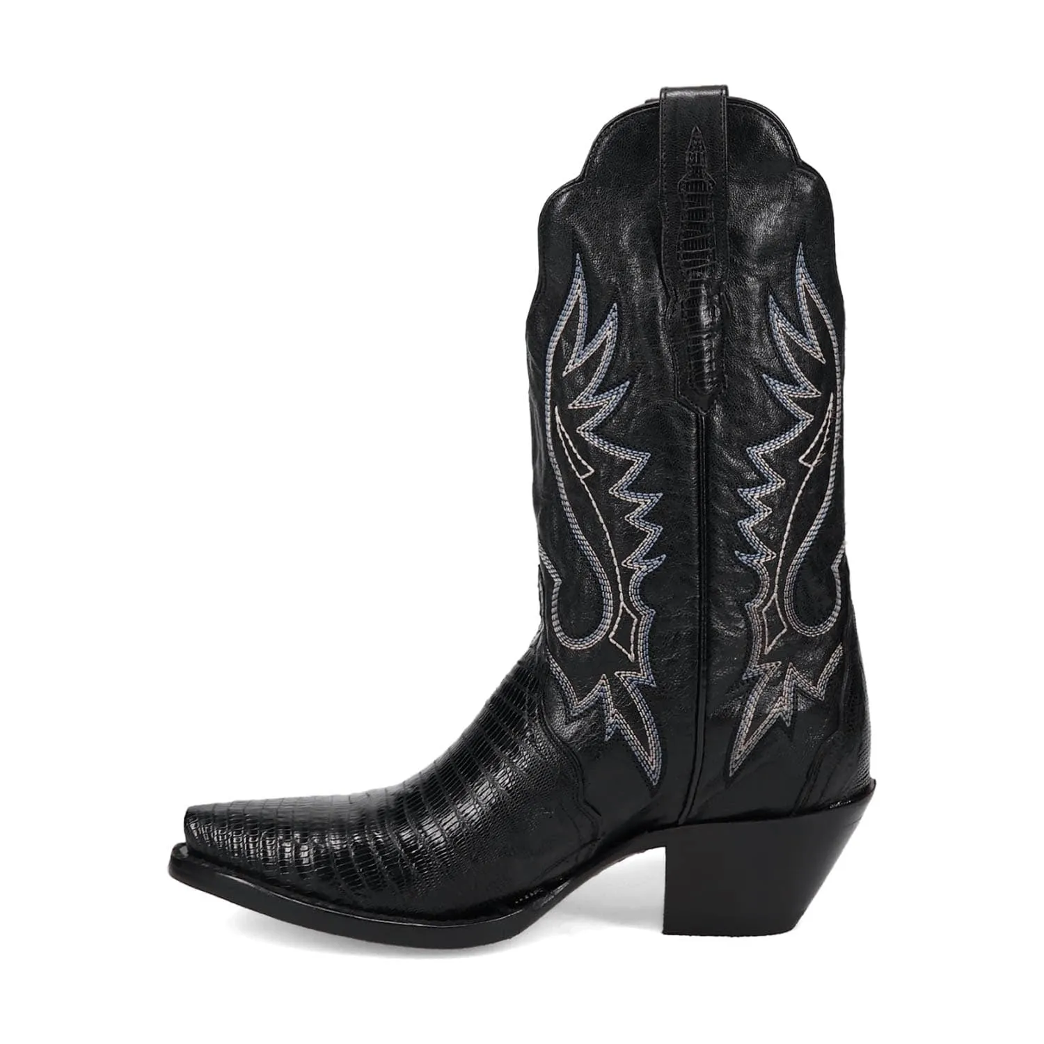 Dan Post Womens Celine Black Lizard Cowboy Boots