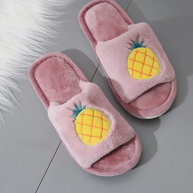 Fruit cotton slippers women