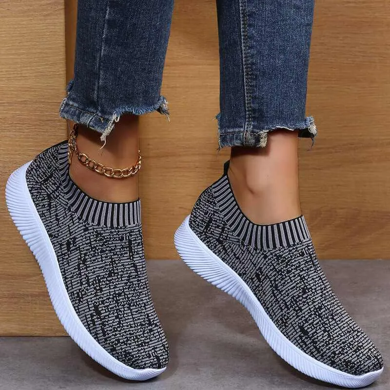 Glow Chic's Sneakers with Stripe Knit for Style