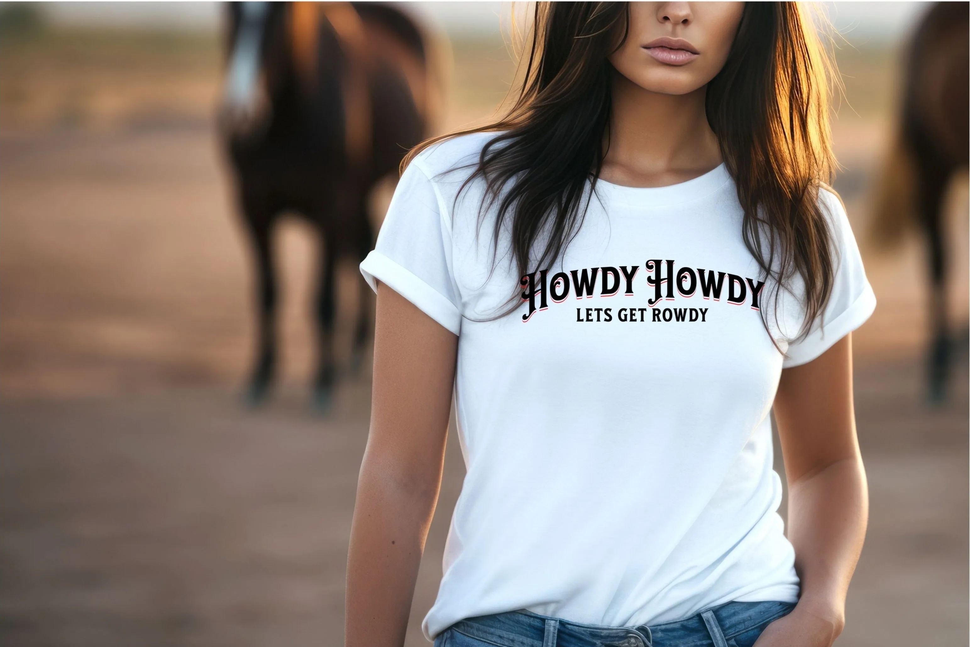 Howdy Howdy Let's get Rowdy T-Shirt, Country T-Shirt, Rowdy T-Shirt, Casual T-Shirt, Howdy T-Shirt