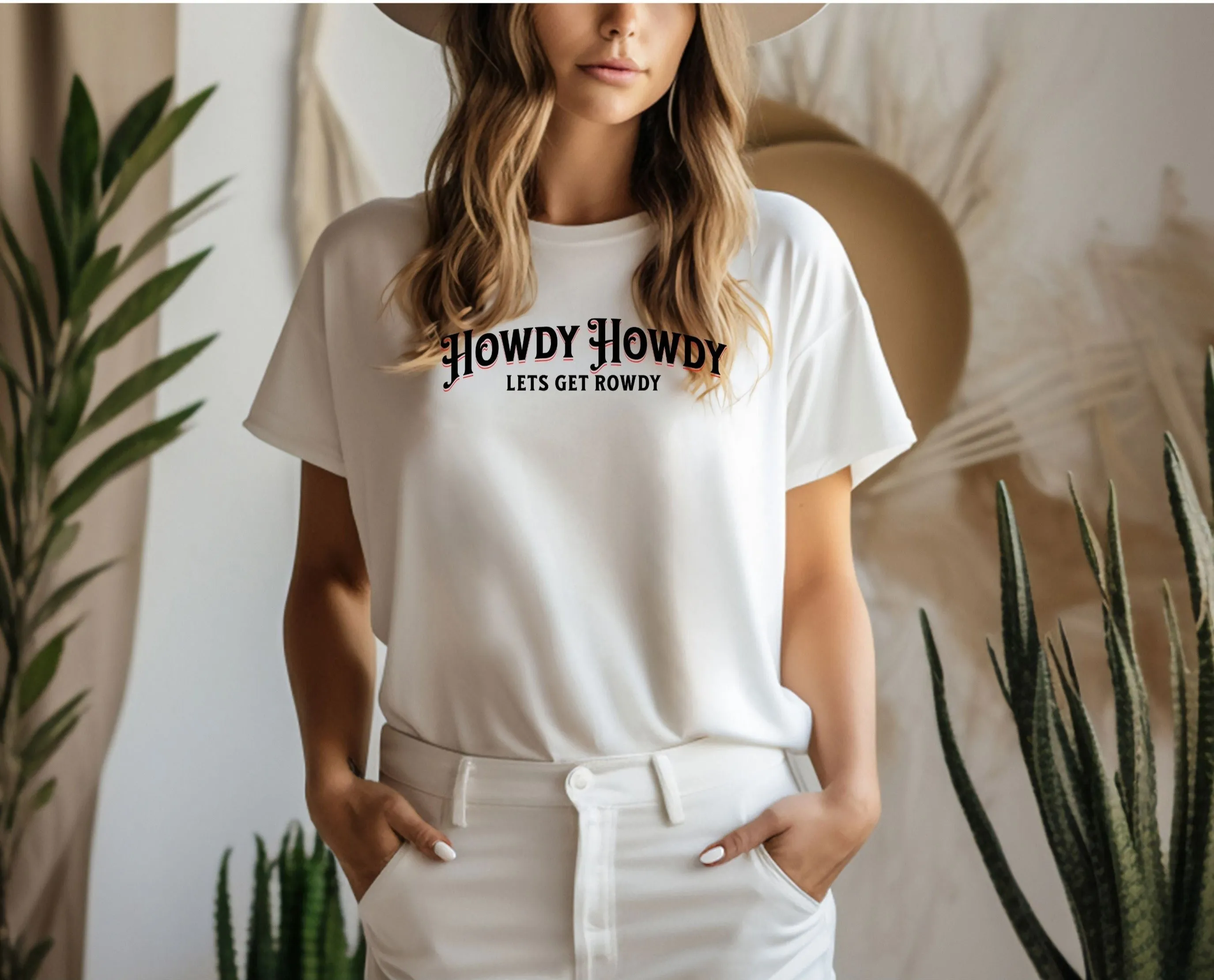 Howdy Howdy Let's get Rowdy T-Shirt, Country T-Shirt, Rowdy T-Shirt, Casual T-Shirt, Howdy T-Shirt