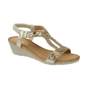 Jo & Joe Cape Verde Rose Gold Wedge Sandal