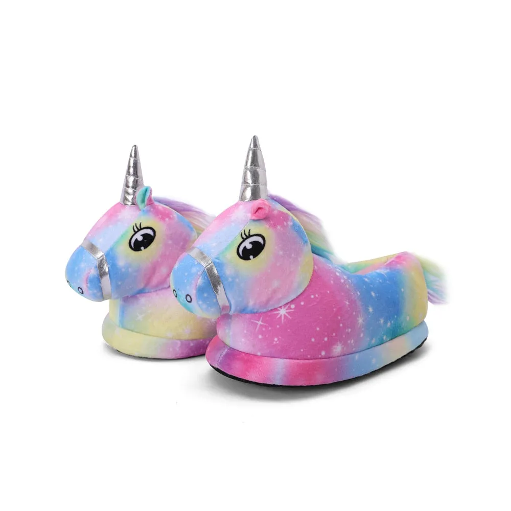 Kids Plush Magical Unicorn Cute House Slippers