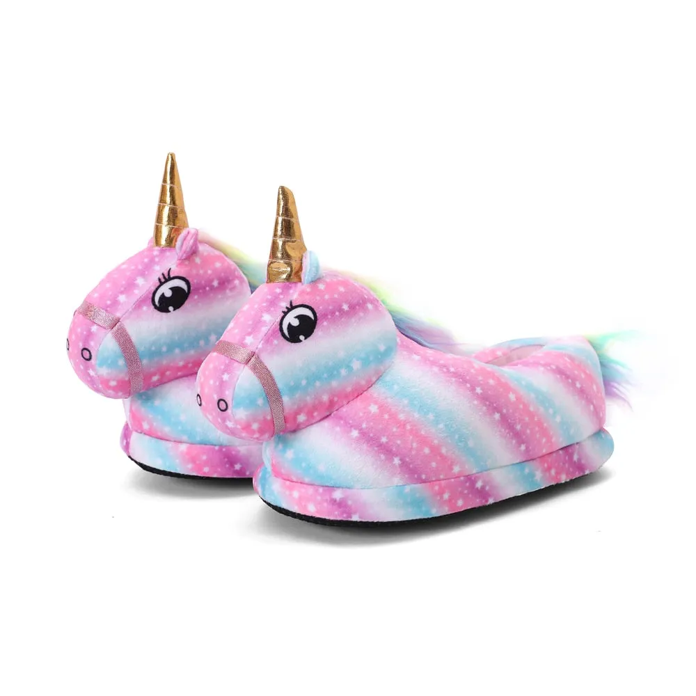 Kids Plush Magical Unicorn Cute House Slippers