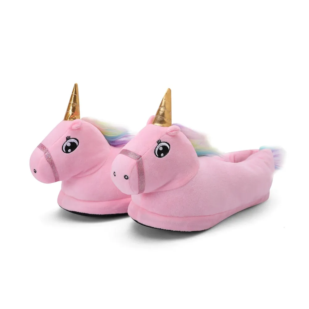 Kids Plush Magical Unicorn Cute House Slippers