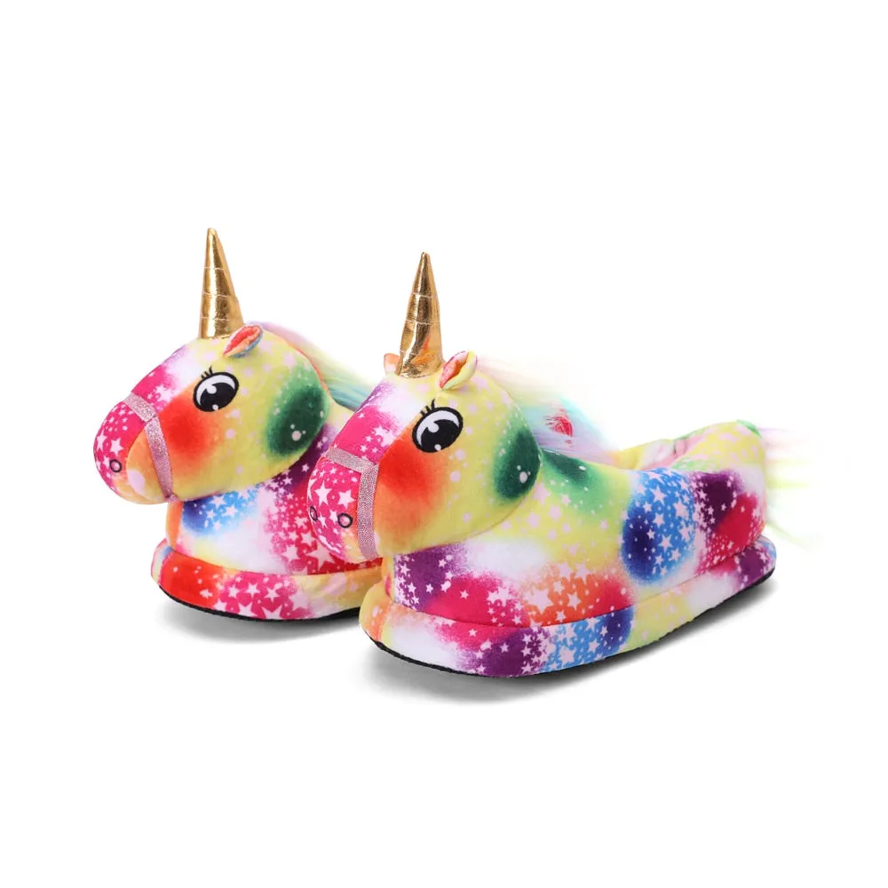 Kids Plush Magical Unicorn Cute House Slippers