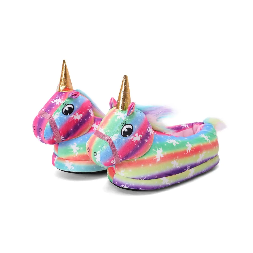 Kids Plush Magical Unicorn Cute House Slippers