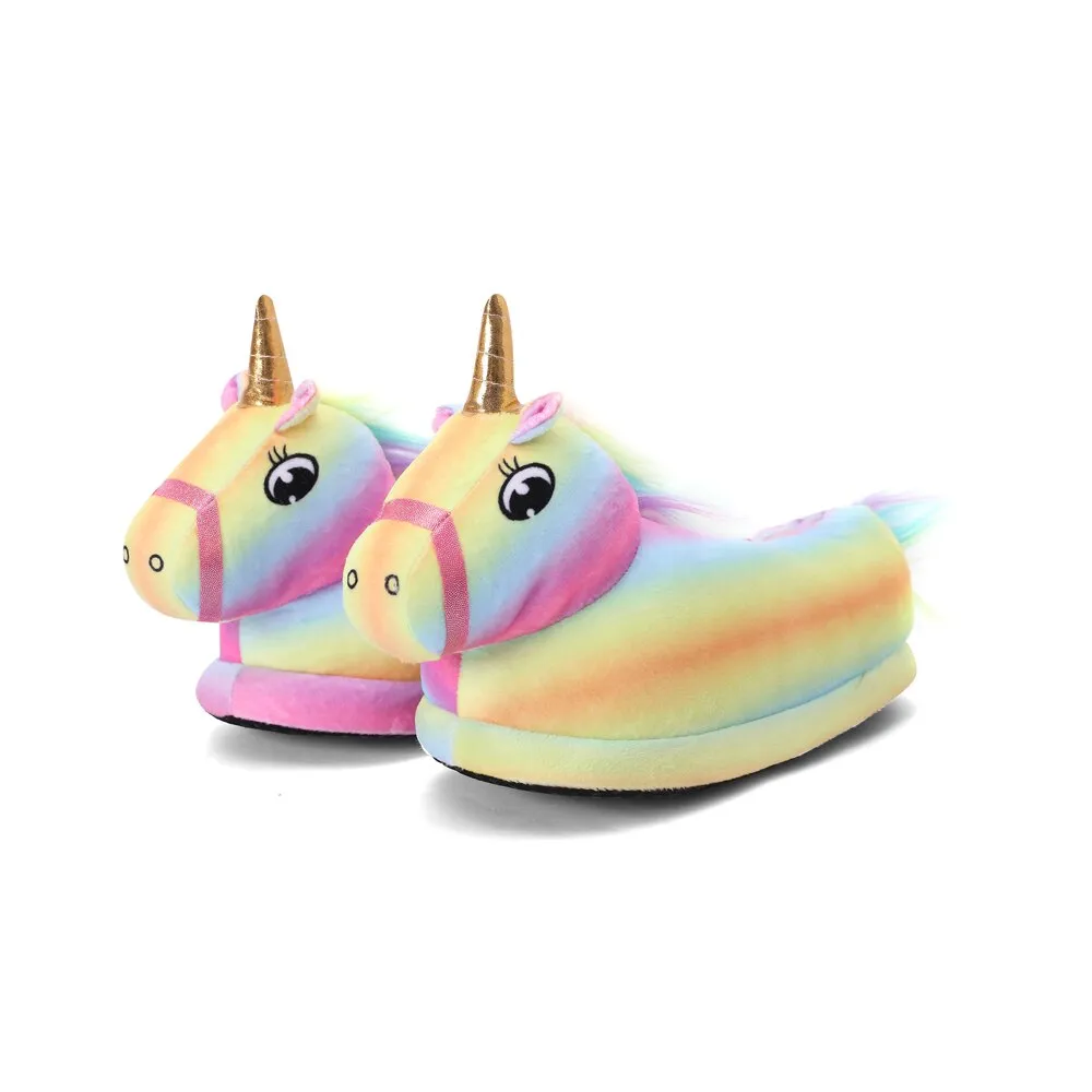 Kids Plush Magical Unicorn Cute House Slippers