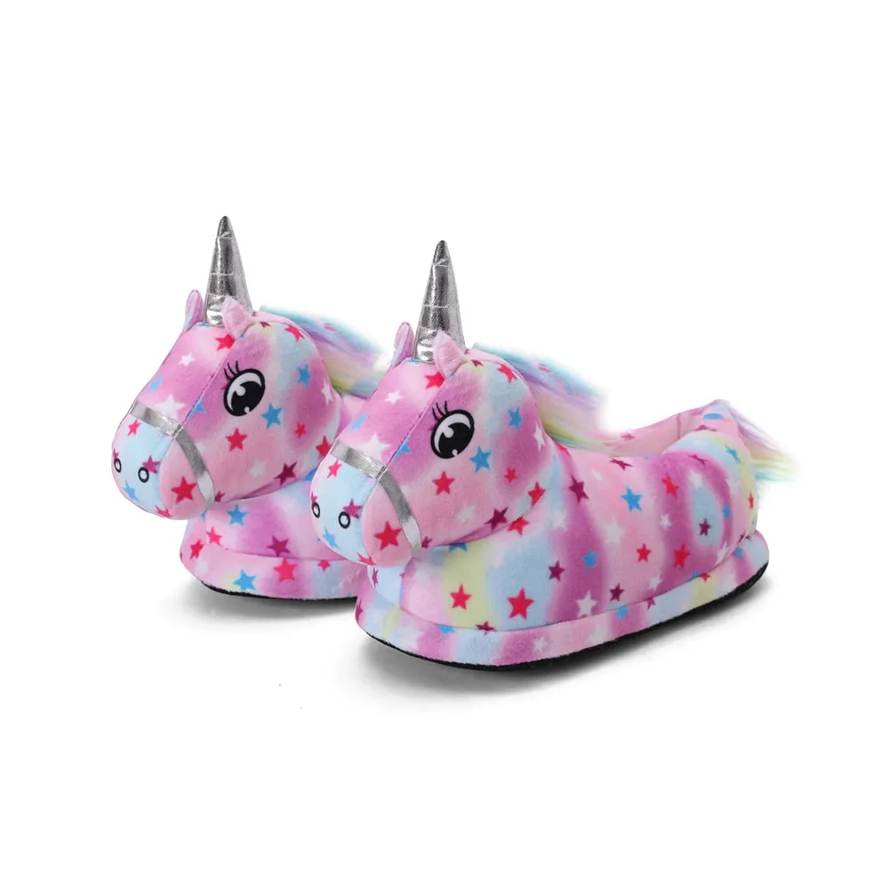 Kids Plush Magical Unicorn Cute House Slippers