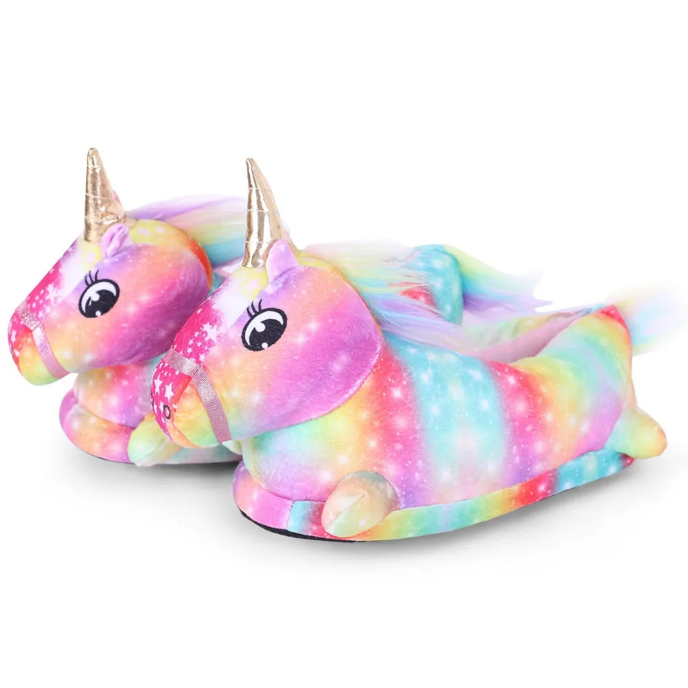 Kids Plush Magical Unicorn Cute House Slippers