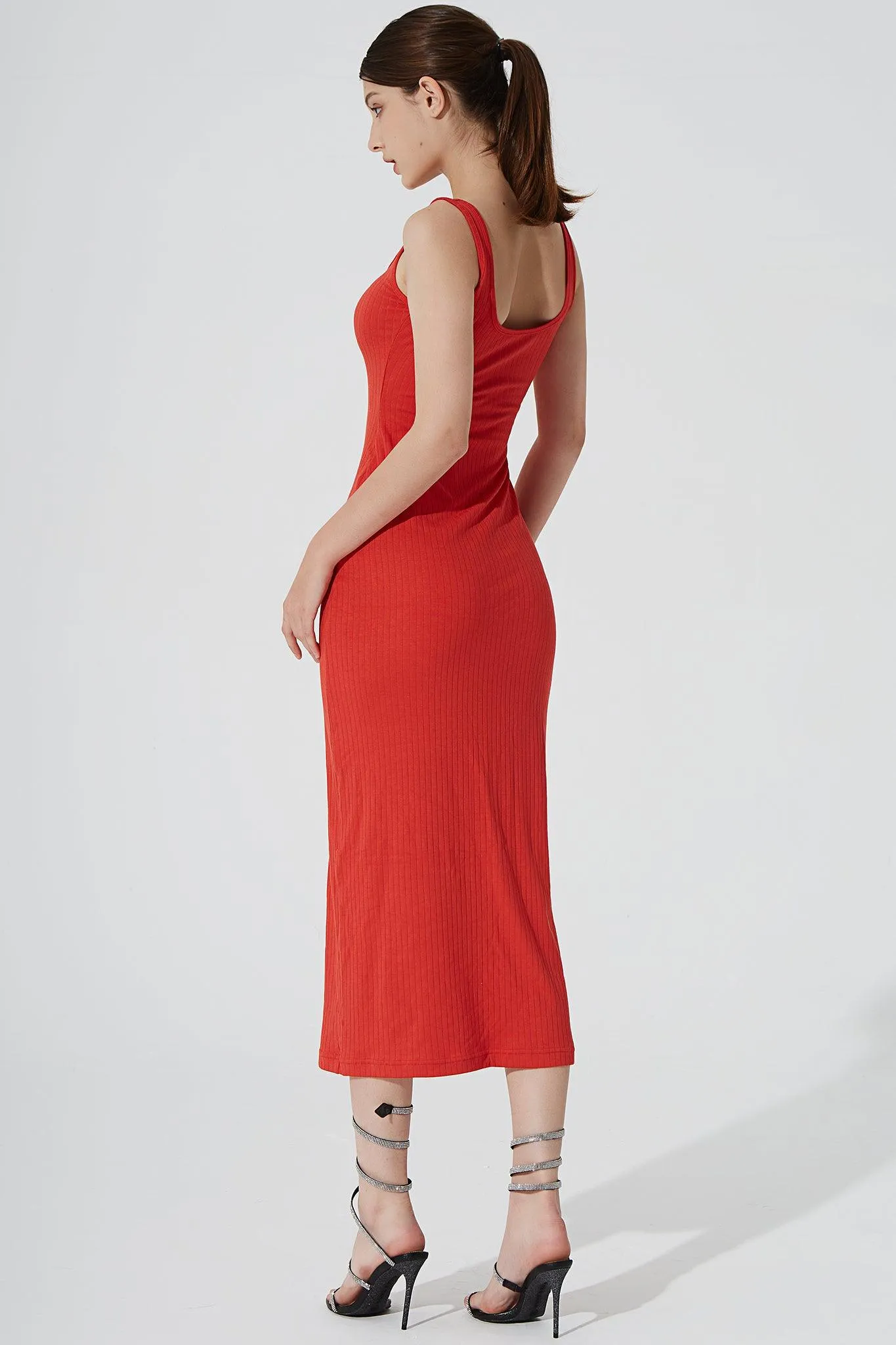 Kyan Midi Dress - Scarlet