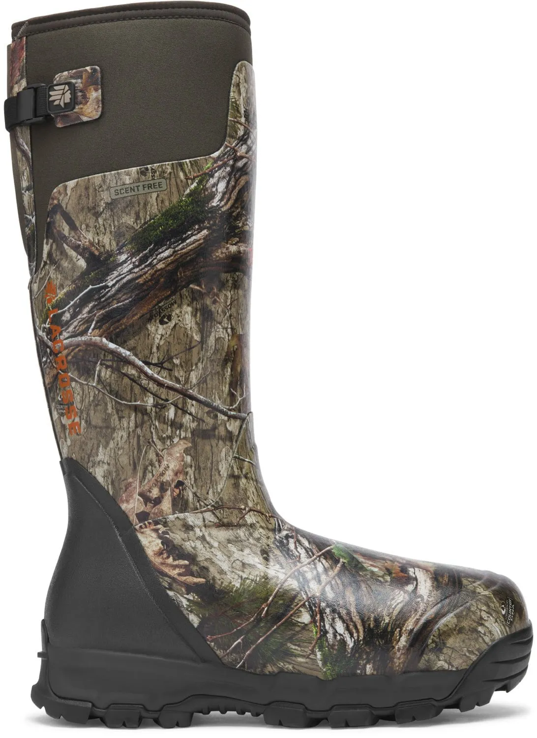 Lacrosse Mens Alphaburly Pro 1600G Mossy Oak Country DNA Rubber Hunting Boots