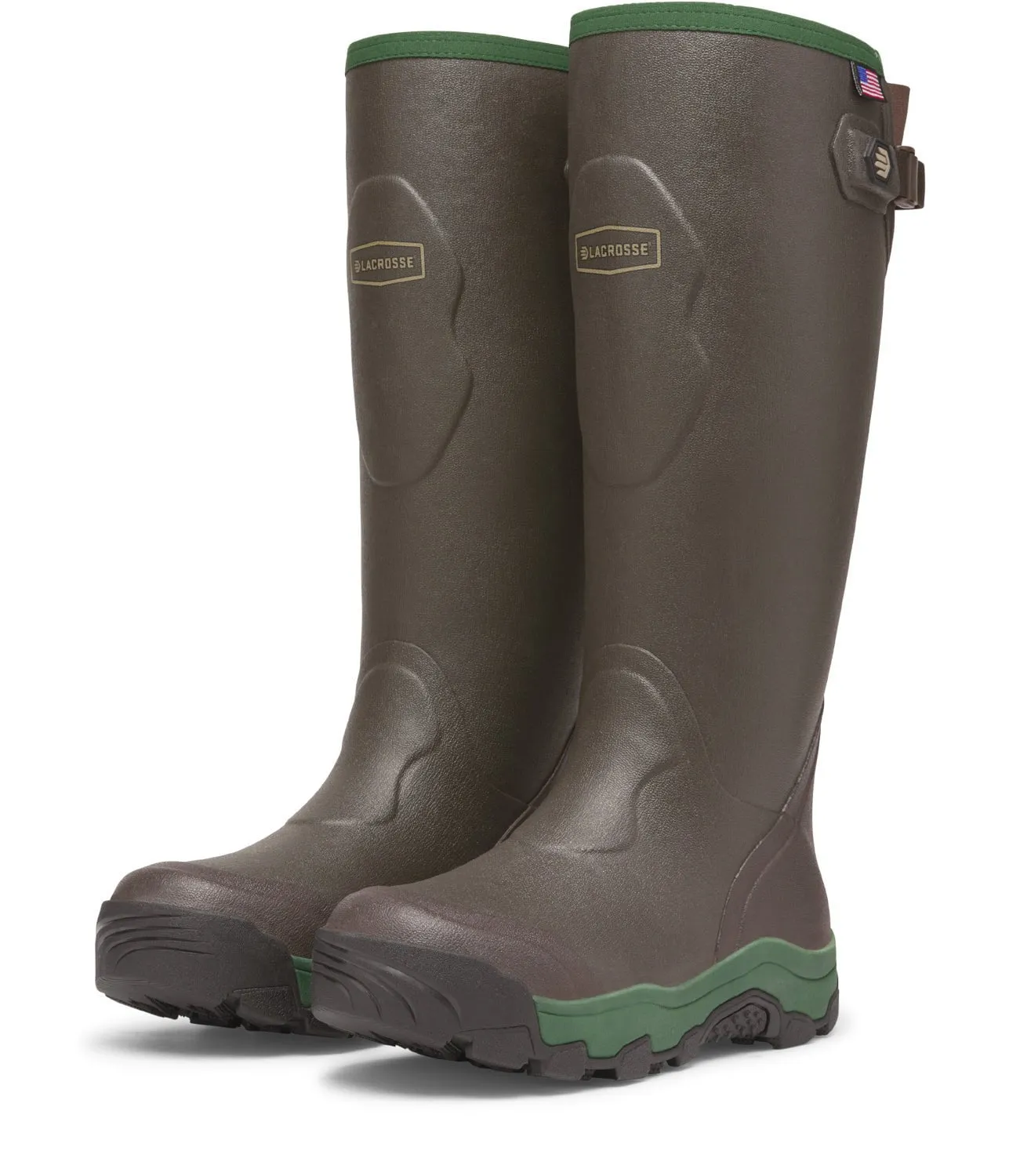 Lacrosse Womens Alpha Evolution Brown/Green Rubber Work Boots