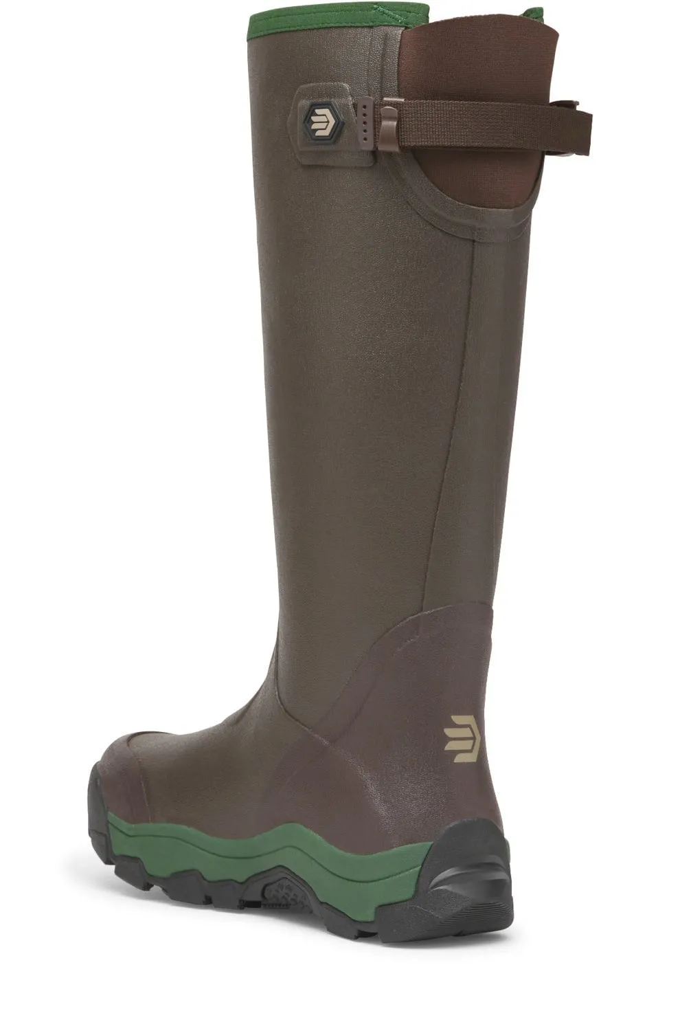 Lacrosse Womens Alpha Evolution Brown/Green Rubber Work Boots