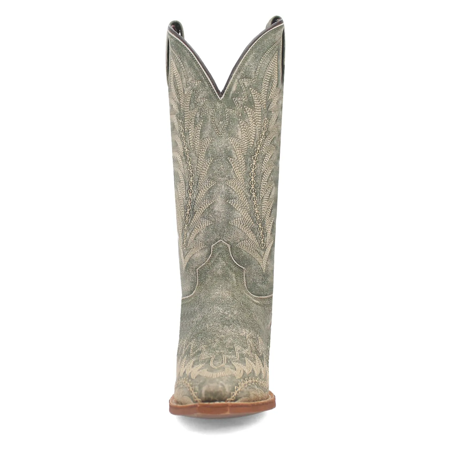 Laredo Womens Emmylee Green Leather Cowboy Boots