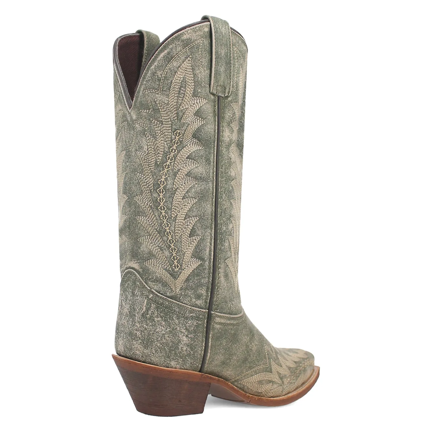 Laredo Womens Emmylee Green Leather Cowboy Boots