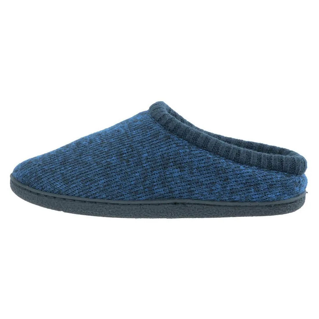 Mens Knitted Mule Slippers With Soft Fleecy Lining Non-Slip