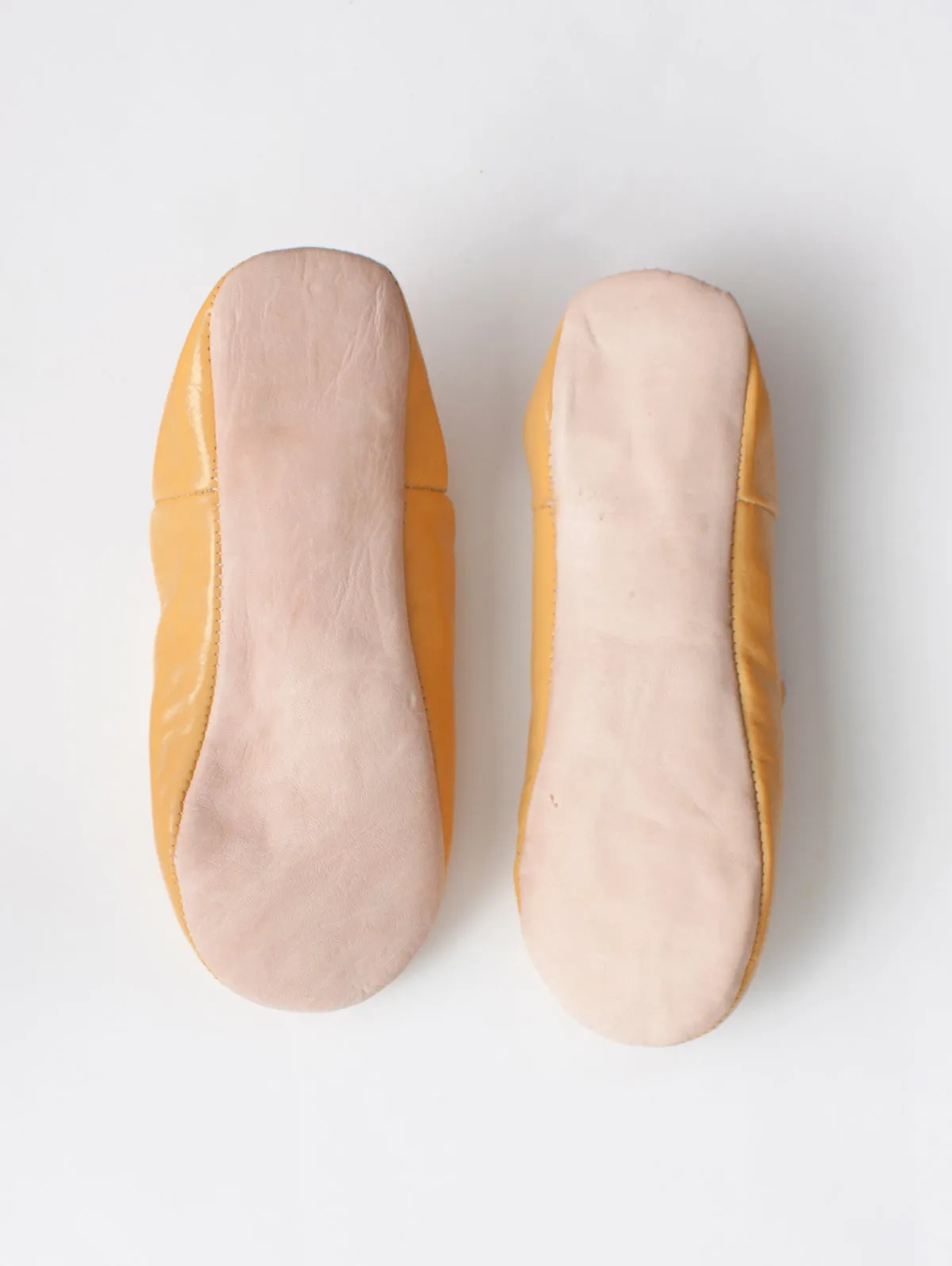 Moroccan Babouche Basic Slippers, Ochre