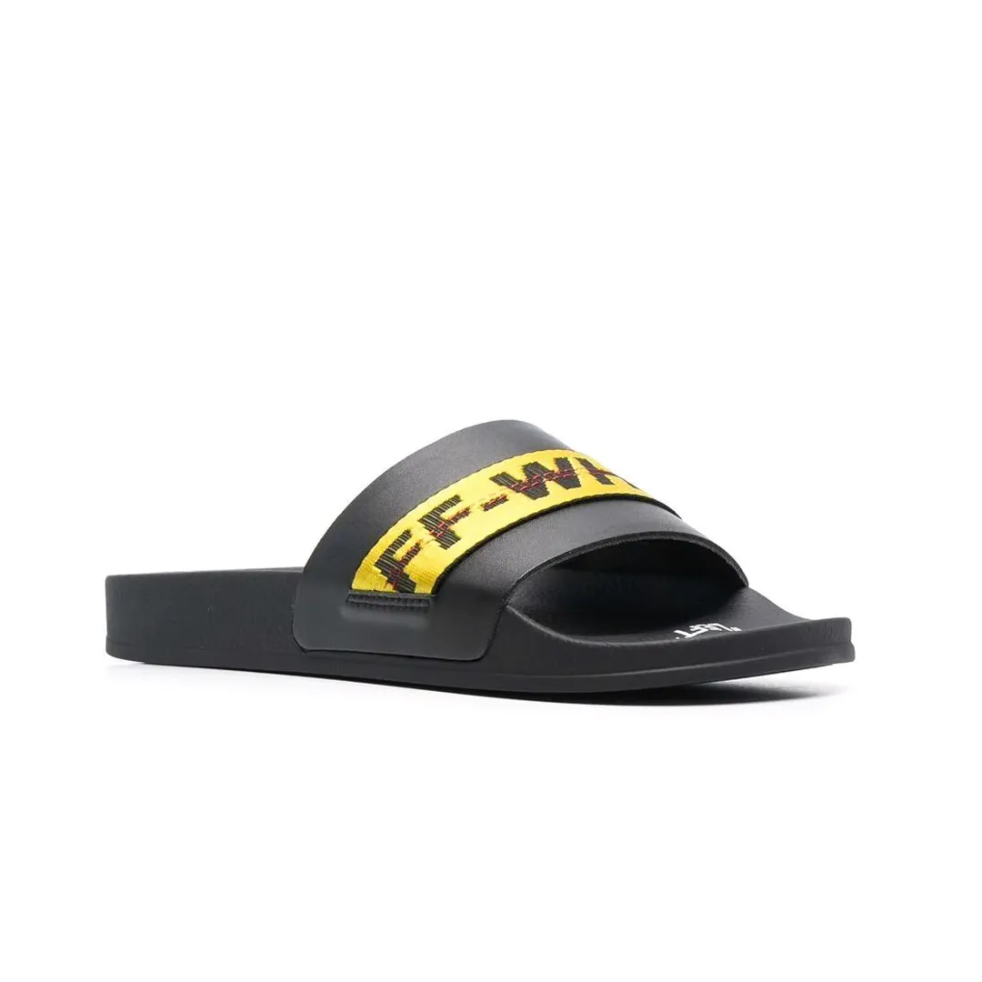 Off White Slide Industrial Yellow Belt Slides