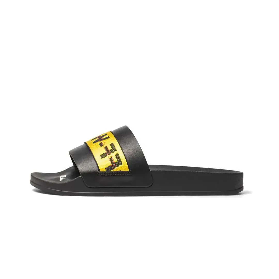 Off White Slide Industrial Yellow Belt Slides