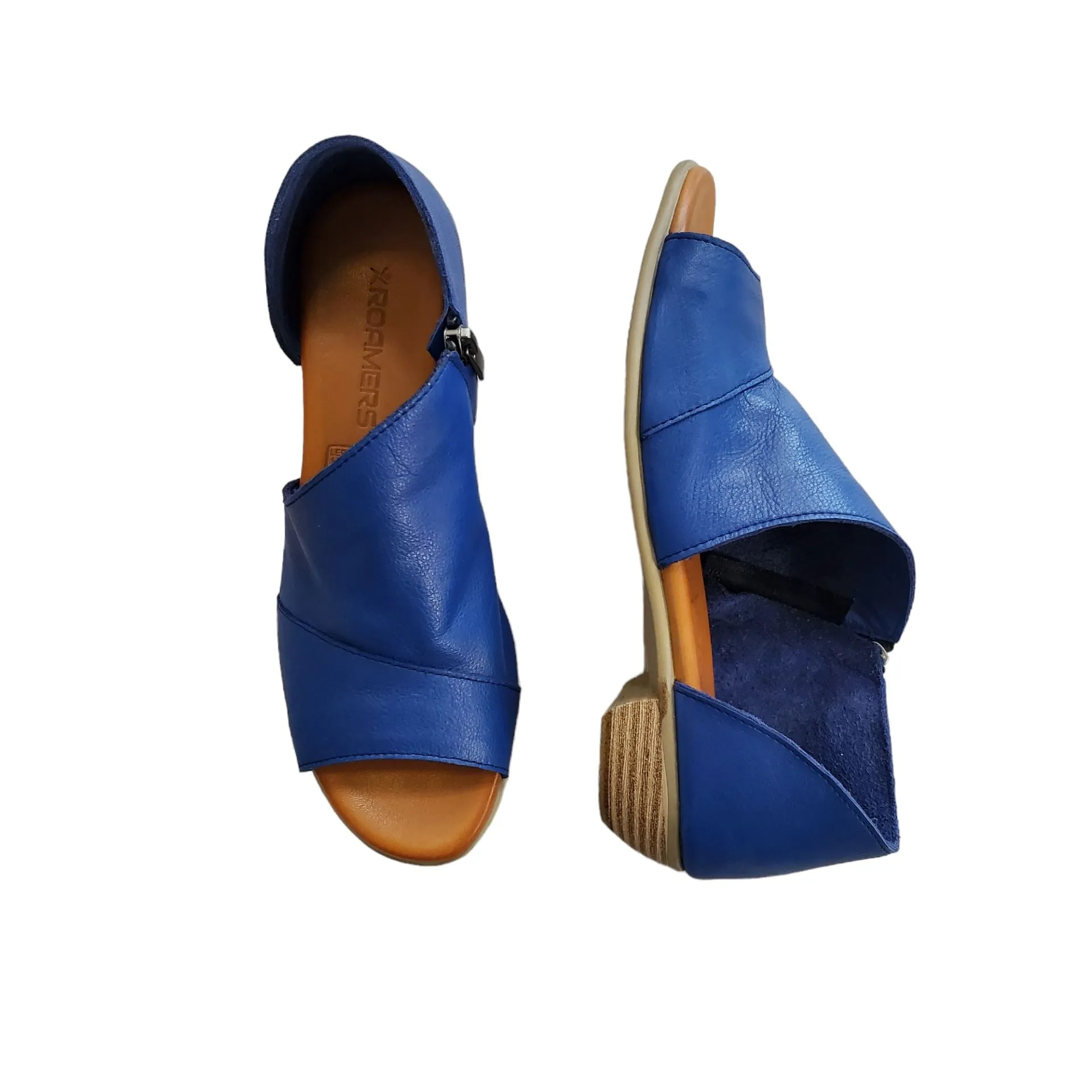 OPEN TOE SIDE DESIGN BLUE SANDAL