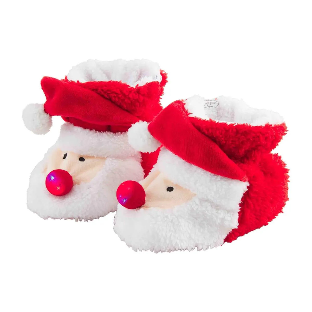 Plush Santa Light Up Slippers