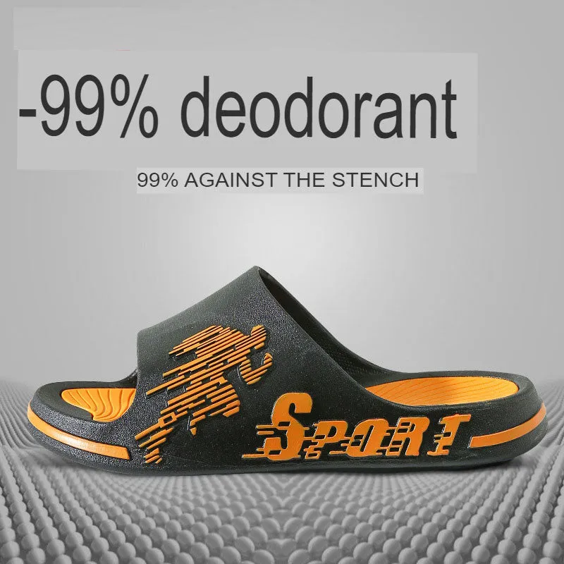 Pull back men's summer sports style home indoor non-slip soft sole mute high-end sense can be worn outside large size sandals and slippers