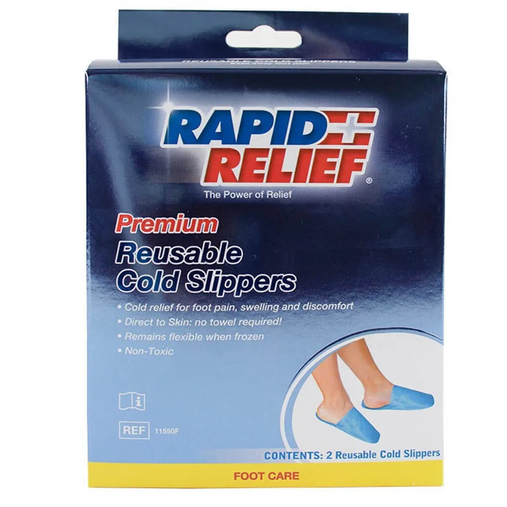 Rapid Relief Premium Reusable Hot and Cold Gel Slippers