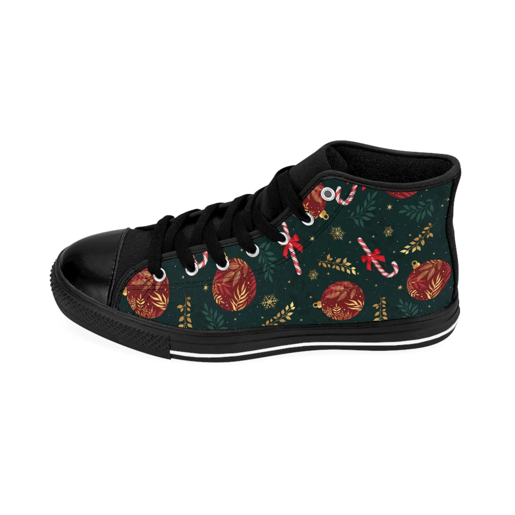 Red Christmas Ornaments Women's Classic Sneakers