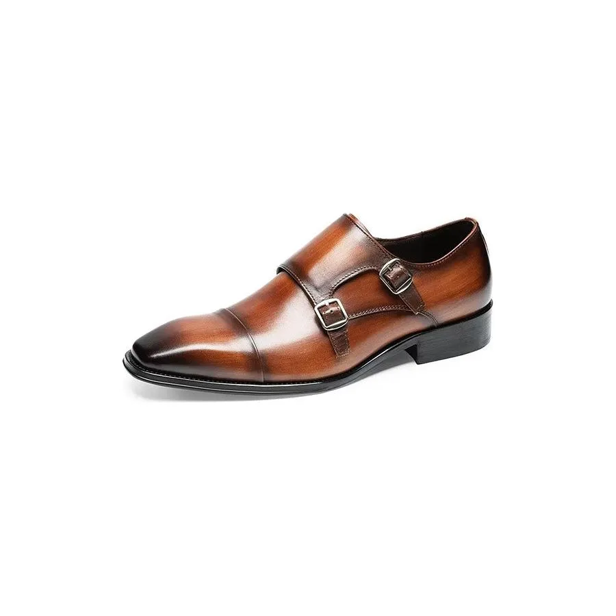 Refined Leather Slip-On Monkstraps