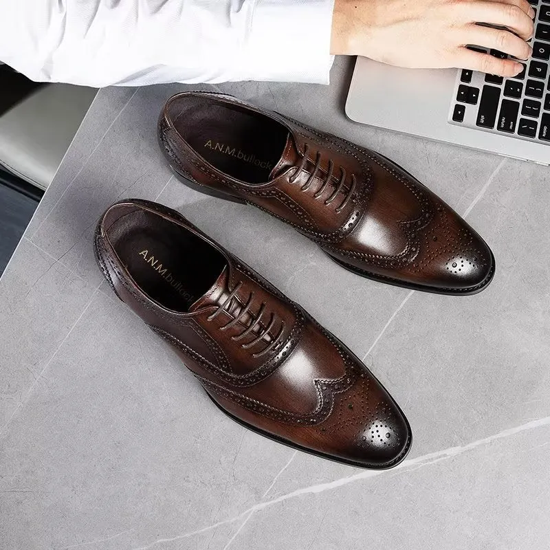 SophisticatedLuxe Leather Lace-Up Brogues